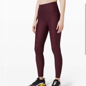 Lululemon Women’s Lululemon Zoned In Tight 27" Cassis Burgundy / Maroon Size 4